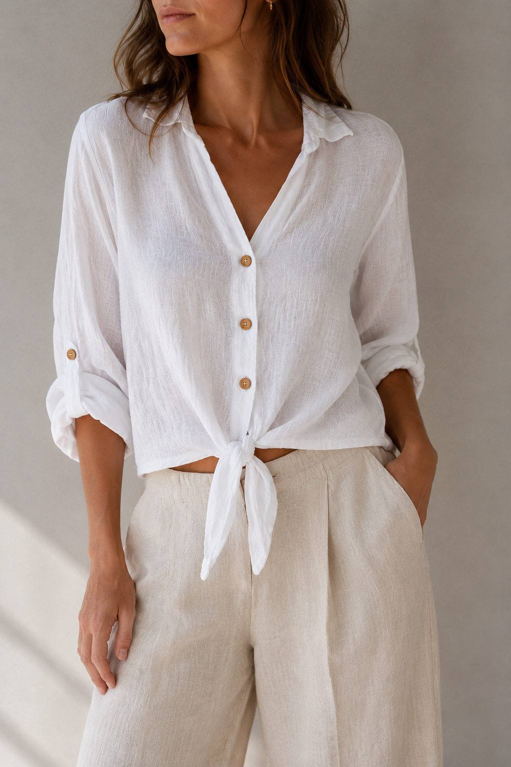 Azzurra Linen Shirt - White
