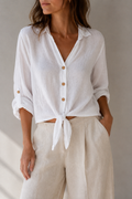 Azzurra Linen Shirt - White