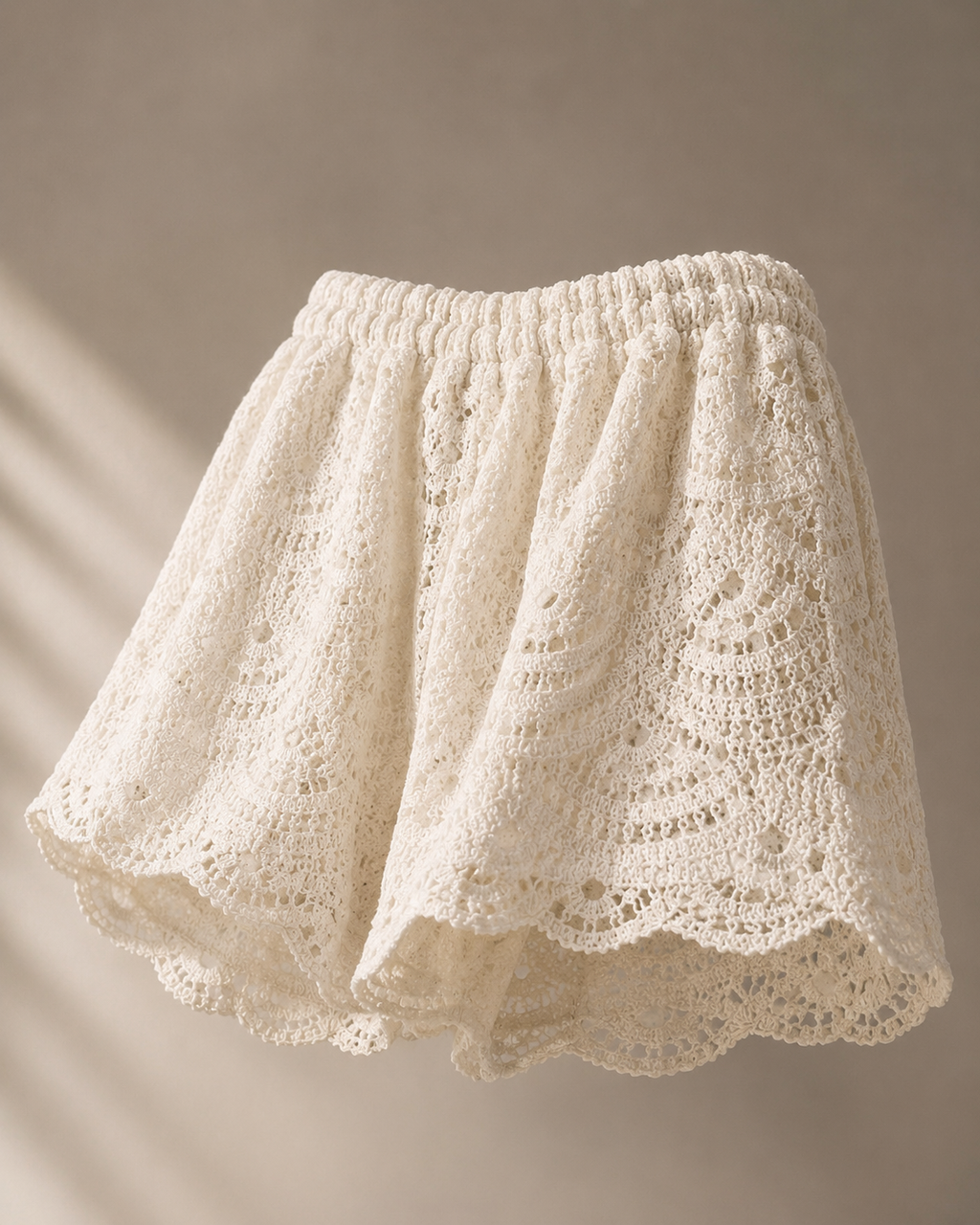 Luna Crochet Short - White